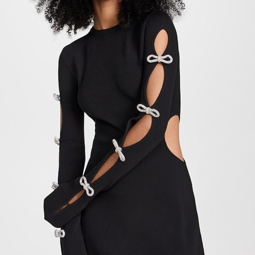 Mach & Mach Mach & Mach Bow Detailed Knitted Dres… - image 2